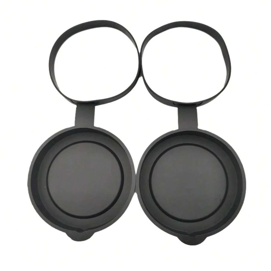 2 Pieces Binoculars Protective Rubber Objective Lens Cap Binocular Best Protect 52-55MM - Multicolor - View 1