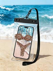 New Leopard Print Bikini Pattern Waterproof Phone Pouch,Waterproof Mobile Phone Case, Summer Outdoor Sports Waterproof Bag, Rafting Diving Swimming Waterproof Bag, Universal Pvc Waterproof Bag Mobile Phone Protective Cover - Multicolor - View 5