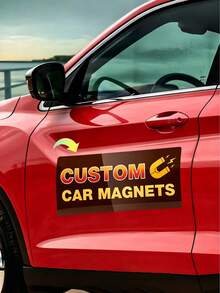 1pc Customizable Large Magnetic Car Sticker - Square, Round, Rectangular Options, Full Color, Durable And Reusable, Perfect For Cars, Trucks, Commercial Advertising, Home Decor, Birthday, Holiday Gifts - Multicolor - View 4