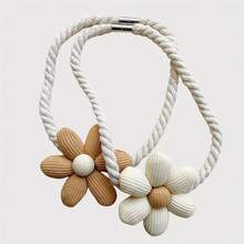 Curtain Clips, No-Drill Curtain Tiebacks, Modern Window Tie-Backs For Living Room, Bedroom And Home Decor - Beige - View 2
