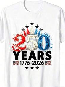 250 Años De América: Celebrando El 250º Aniversario De La Independencia Estadounidense El 4 De Julio De 2026. Breathable Unisex T-Shirt, Spring And Summer Sizes S-XXXL AvailablePlayeras De Mujer Algodon Blusas Frescas Para El Calor Blusas Dama Playeras De Dama Playeras Mujer Blusa Blanca Playeras Basicas De Mujer Blusas Oversize Para Dama Playeras Oversize De Mujer  Y2k Mujer Verano Camisetas De Mujer Algodón Playeras Para Mujer Blusas Casuales Para Dama Envio Nacional - Blanco - Ver 1