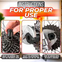 12-Spline Freewheel Removal Tool, Compatible With FR1.3 - 0.48 Inch Internal And 0.90 Inch Length - Universal Bicycle Freewheel Remover, Fits Multiple Speed Freewheels And Chainrings - Black Lock Ring - 2pcs - View 6