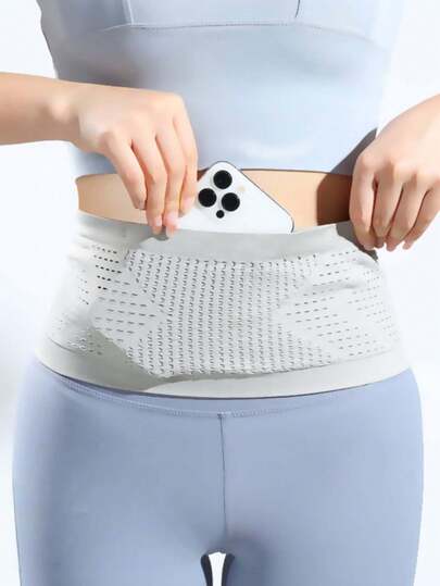 Đai đeo hông chạy bộ mỏng, thoáng khí, vô hình, nhiều ngăn đựng điện thoại, đai thể thao không rung lắc dành cho yoga, thể dục, chạy bộ và các hoạt động ngoài trời.