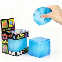 Premium Big Block Cube ,Ice Cube Squishies Toys,Durable, Slow-Rebound Fingertip Exquisite Spherical Ice Cube With BoxGift-Ready (Blue) - Pink - View 9