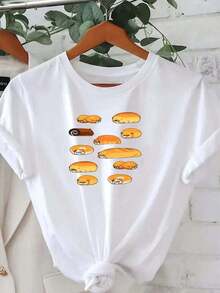 Under The RadarModa femenina camiseta de manga corta con cuello redondo de moda primavera y verano cuatro estaciones estilo de ca ligero de lujo estampado literario mujer ropa de trabo conmemoración de fiestas ropa de vacaciones estampado de animal letra popular camiseta linda negro y 100% Algodón-Vintage Street Style Unisex Loose Cotton Short Sleeve Crew Neck T-Shirt - Blanco - Ver 7
