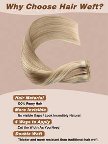 Yilite 22 Inch Hand-Sewn Human Hair Extensions Tape-In Hair Extensions Remi Human Hair Brown Invisible Weave Hair Extensions For Women - S18/613 - View 4