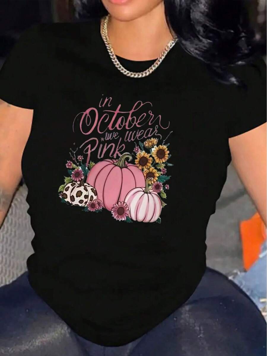 1 Women's Casual Short Sleeve T-Shirt, 100% Thick Cotton - Comfortable Round Neck, Soft And Cute Top, 180g 100% Cotton. - 黑色 - 查看 1