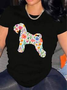 1 camiseta casual de manga corta para mujer, 100% algodón grueso - cuello redondo cómodo, suave y bonita, 180g 100% algodón. - Negro - Ver 12