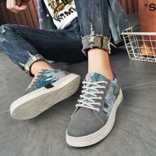 Giày vải nam, giày thể thao thường ngày thoáng khí, đế bằng, giày vải kiểu Bắc Kinh xưa, giày vải lanh mùa hè. - Xám - Xem 5