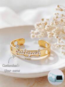 Vòng tay hở khắc tên và hình vương miện theo yêu cầu, quà tặng Ngày của Mẹ, Ngày Valentine, Sinh nhật, Kỷ niệm, Tốt nghiệp, Giáng sinh, quà tặng cao cấp cho bạn bè, bạn học, gia đình. - phong cách 1 - Xem 2