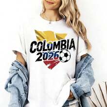 France 2026  Supporter T-Shirt, Football Fan T-Shirt With French Flag, 2026 World Cup Supporter Shirt, Gift For The French National Team. Women's T-Shirts - 白色 9 - 查看 6