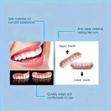Natural Silicone Cosmetic Dental Veneer Set Perfect Gum Fit With Essential Tools Affordable Beauty Restoration Easily Refresh Your Smile - 1 Set - View 5