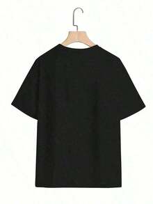 100% Cotton, 1 Piece. Women's T-Shirt, 100% Cotton TRAKAS HDSPM BELICO, Thick 220g Cotton T-Shirt For Women (1 Piece). 100% Cotton. Women's Simple Solid Color T-Shirt, Loose And Slim Fit Casual Short Sleeve - 黑色 - 查看 2