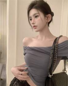 Women Tops - Grey - View 5