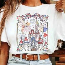 250th America Anniversary Disney Castle Shirt, Retro US 250 Years Disneyland Tee, Independence Day, 4th Of July Shirt, Patriotic Women Shirt  Disney Oversized T-Shirt - trắng - Xem 1