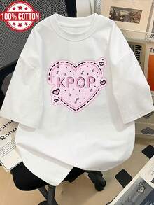 | Exquisite Design | Loose And Comfortable | Easy To Match | Short-Sleeved, Round-Neck Printed T-Shirt, Casual Spring/Summer Top, Women's Clothing. - White - View 7