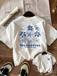 Women's Crew Neck T-Shirt With Letter Print, 100% Cotton, Casual Sporty Style, Short Sleeves, Suitable For All Seasons. Wear It As A Base Layer In Spring And Autumn Or On Its Own In Summer. Unisex Style, Perfect For Friends. High-Quality Cotton T-Shirt With A Modern Branded Touch. - 白色940 - 查看 12