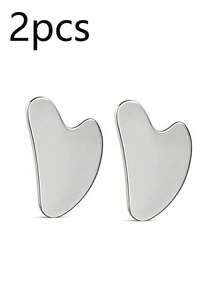 1 chiếc bảng Gua Sha hình trái tim bằng thép không gỉ, dùng để massage mặt, bảng massage thư giãn cơ bắp cầm tay, dụng cụ Gua Sha mặt bằng thép không gỉ - Dụng cụ massage mặt - Bảng Gua Sha kim loại nhẵn và bền dùng cho mặt và cơ thể, giảm sưng tấy - Bảng massage Gua Sha hình trái tim (Bạc) Dụng cụ Gua Sha mặt bằng thép không gỉ Bảng Gua Sha - Nhiều màu - Xem 16