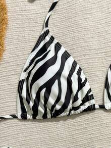Bộ bikini nữ dây điều chỉnh họa tiết vằn ngựa vằn, đồ bơi mùa hè - Nhiều màu - Xem 4