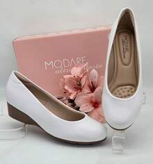 Modare Ankle Strap Shoe With Flexible Napa Leather Heel - Comfortable - White (7014.200) - View 3