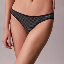 Calvin Klein Ideal Cotton Bikini QD5126 Underwear  Women  Panties - Hairline Stripe Shoreline - 查看 1