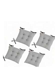 4 Packs Pofidik Chair Seat Cushions, 40*40 Cm – Extra Soft & Comfortable In Der Turkei - Grey - View 2