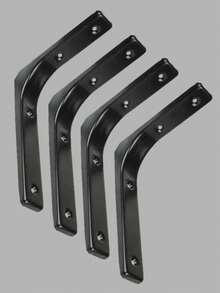 2 piezas/4 piezas Soporte triangular de metal de 6 pulgadas, marco triangular de soporte para estantes, adecuado para diferentes paredes/escritorios, flexible para crear estantes de almacenamiento, ideal para inquilinos, entusiastas de la organización del hogar, esencial para el almacenamiento, se puede usar como estantería de pared, estante de especias de cocina, estante de plantas de balcón, soporte de llaves de entrada - A - Ver 11