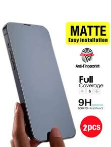 2pcs - Matte Ceramic Screen Protector, Compatible With IPhone 18 Pro Max/17 Pro Max/17 Air/16 Pro Max/16 Plus/16E/15 Pro Max/14 Pro Max/13 Pro Max/13 Mini/12/11. Reduces Glare, Easy Installation, Soft Film Material, Scratch-Resistant, Bubble-Free, High Definition Clarity, Anti-Fingerprint. Suitable For Tech Enthusiasts, Students And Phone Accessory Users, Compatible With Phone Cases. - Clear - View 13