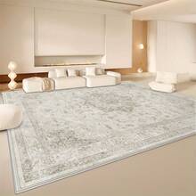 Cream Floral Pattern Area Rug Washable Rug Vintage Traditional Floor Cover Foldable Thin Retro Accent Indoor Non Slip Carpet Print Mat Bedroom Living Room Bathroom Home Decor Large Carpets Dining Room Rug Kitchen Rugs For Entryway - A - Xem 9