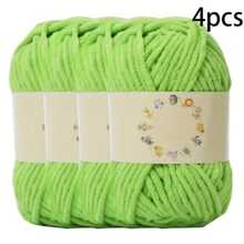 EDCUEBE7 1/4pcs Upgraded Set, Exquisite R-Ice Yarn. Premium Choice For Handmade Matte DIY Knitted Scarves, Crochet Shoes, Bags, Sweaters, Cushions, Bouquets And Other Handmade Items. Candy-Colored Skin-Friendly Yarn. (Random Packaging) - Small Velvet Ice Strip Line - View 10