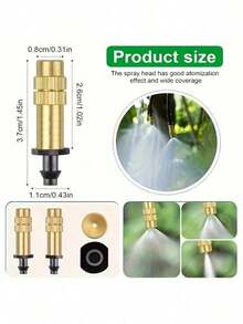 Automatic Drip Irrigation Kit (Garden Version) - 4/7mm, Equipped With Brass Mist Nozzle, Suitable For Lawn, Potted Plants And Greenhouse, Lawn Automatic Drip Irrigation System, Potted Plants Greenhouse - Multicolor - View 3