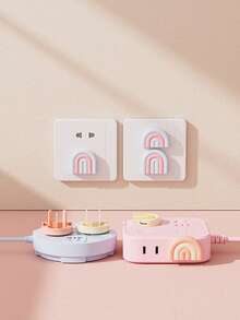 8 piezas Cubiertas de enchufe eléctrico, protectores de para el hogar - 4 agujeros de dos agujeros + 4 agujeros de tres agujeros - Ver 6