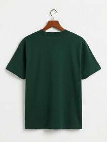 Women's High-End Summer T-Shirt, Printed, Vintage, Elegant, Exquisite, Fashionable, Pure Cotton, Short Sleeve, With Cartoon Rabbit Print, Simple And Cute, Creative, Soft And Comfortable, Loose And Casual, Suitable For Urban Sports, An Excellent Choice For Holiday Gifts. - 綠色 - 查看 2