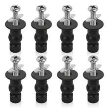 8PCS 3/8-Inch Dia Toilet  Screw  Kit Compatible With Select  One-Piece Toilets, Toilet  Screws Kit With Rubber Anchor Nuts, Replace K-84999 And K-85040 - Black - View 9