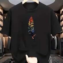 Printed T-Shirt For Men And Women - Black - View 1
