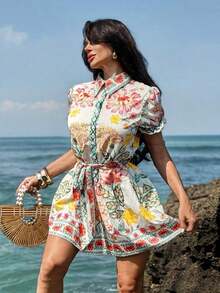 Women Midi Dresses - Multicolor 5 - View 6