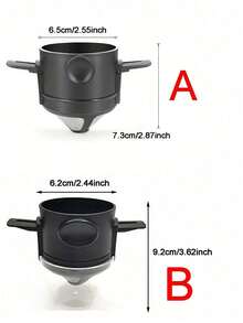 1pc Stainless Steel Reusable Coffee Filter Funnel, Portable Foldable Pour Over Coffee Dripper - Multicolor - View 11