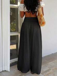 Stylish Plaid Pants For Women - 黑色 - 查看 2