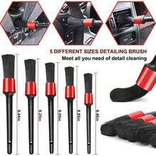 6pcs/Set Complete Car Truck Detail Brush Set - Premium Car Wash Kit With Wheel, Interior, Dashboard And Vent Brushes For Thorough Cleaning - Sets - View 6