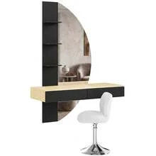 Devoko Vanities & Vanity Benches - Black and White Stools - View 3