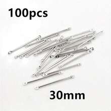 100個 15-40mm 長條形連接件 DIY 珠寶製作配件 適用於耳環和項鍊 - bar connector charms - 查看 35