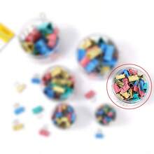 彩色混色長尾夾套組－6種尺寸（12-60入）附收納桶，可愛桌面用品，適用居家、辦公室與學校 - 長尾夾[桶裝] - 查看 13