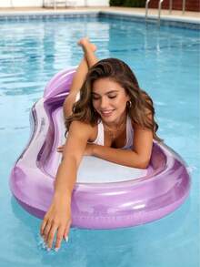 1pc Adult Inflatable Swimming Recliner, Large Thick Inflatable Floating Bed With Soft Mesh Center, Durable PVC Quick Fold Design, Suitable For Swimming Pool, Outdoor Beach, Pool Party, Sunbathing, Adult Swimming Float, Water Hammock - A - View 9