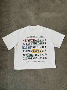 Premium Unisex Casual T-Shirts With "GOD'S ART ON DISPLAY" Print, Customizable Graphic Tees For Men - Men's T-Shirts. Casual And Stylish Short-Sleeved T-Shirts For Summer, Made Of 100% Cotton. The Most Popular Top For Men. - 白色 4 - 查看 1