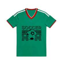Camiseta de fútbol Diseño de patrón de balón para mamá futbolera - Multicolor - Ver 1