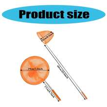 Stainless Steel Telescopic Fishing Net, Cleaning Net, Anti-Insect Net, Dragonfly & Butterfly Net Bag, Suitable For Fishing And Outdoor Yard Use - Multicolor - View 6