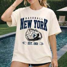 Cute Unisex Premium Casual T-Shirts, Vintage 90s New York Mets Baseball T-Shirt, Retro Tee, Gifts For Men, Men's Shirts, Men's Winter Clothing, Mets T-Shirts For Baseball Game Day S - 白色 2 - 查看 1