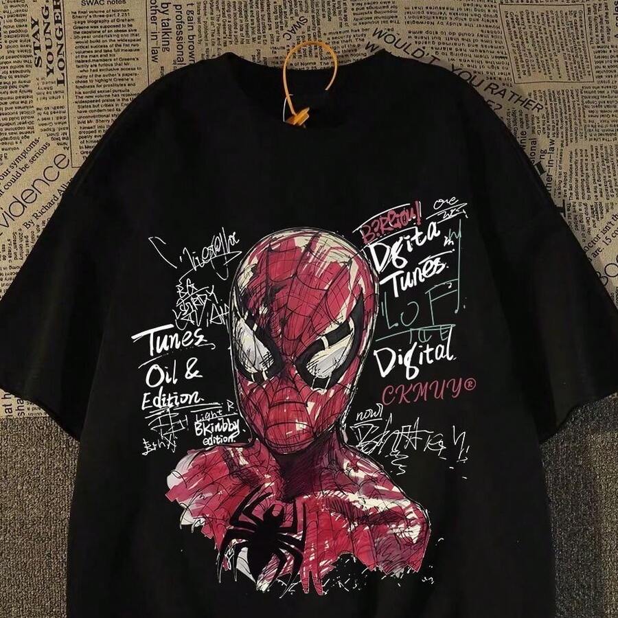 Men's T-Shirt With Hero Print – Exclusive Anime HQ Creative Design, Limited Edition - Therefore and - View 1