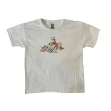 COCOC 2026 New  Loose Women's Summer Comfortable Lightweight-Shirt,Round Neck Shirt Graphic Tees,Curious George Tee, Vintage Cartoons, Baking, Pinterest, 90s Style Tee, Comics, Soft Girl, Ahs Style, Nostalgia, Streetwear - trắng - Xem 1