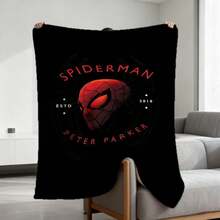 Manta de 1 piezas con estampado de S-pider-Man, manta decorativa estilo dibujos animados retro, manta estampada con personajes de dibujos animados, manta universal para siestas para todas las estaciones, manta decorativa para el hogar con personajes, regalo moderno y elegante, ideal para el hogar, dormitorio, cama, sofá, oficina, para la hora del almuerzo o como manta de picnic. - Multicolor - Ver 1